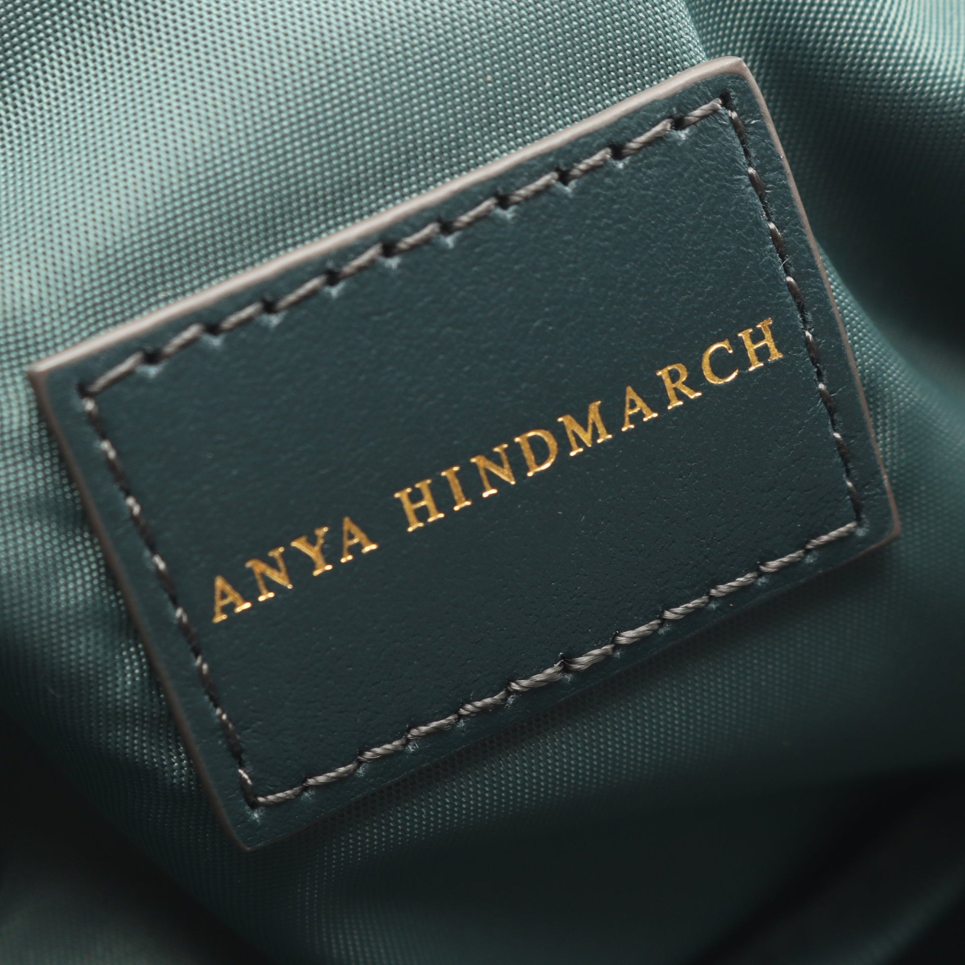 Chubby Wink チャビーウィンク スマイリー ショルダーバッグ トートバッグ ナイロン レザー グリーン アニヤハインドマーチ バッグ ANYA HINDMARCH