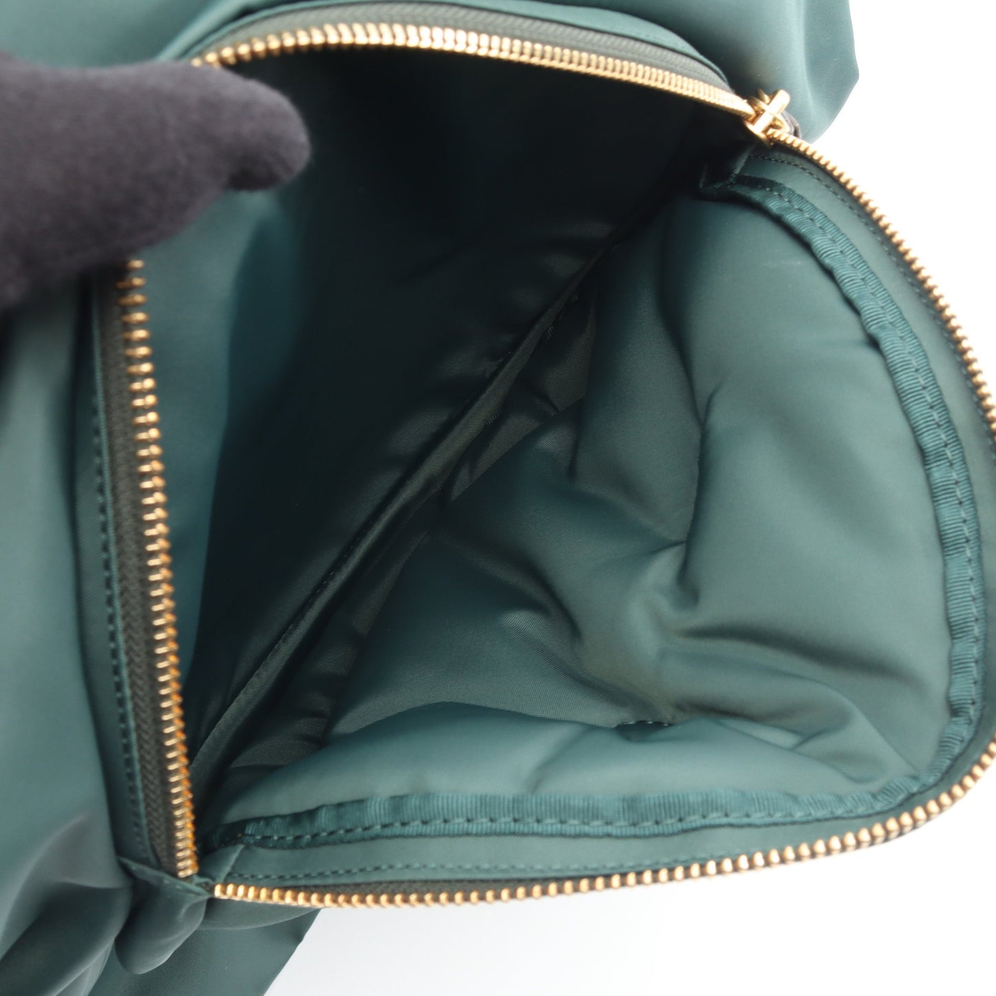 Chubby Wink チャビーウィンク スマイリー ショルダーバッグ トートバッグ ナイロン レザー グリーン アニヤハインドマーチ バッグ ANYA HINDMARCH