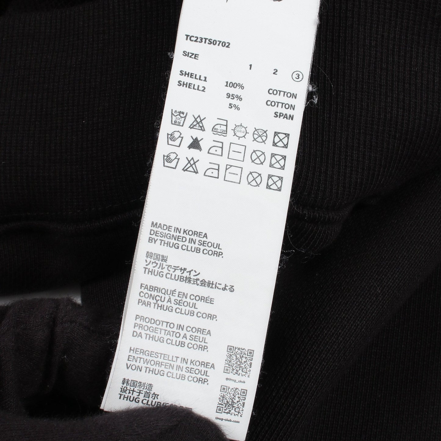 ARMOR HOODIE プルオーバーパーカー コットン ブラック サグクラブ