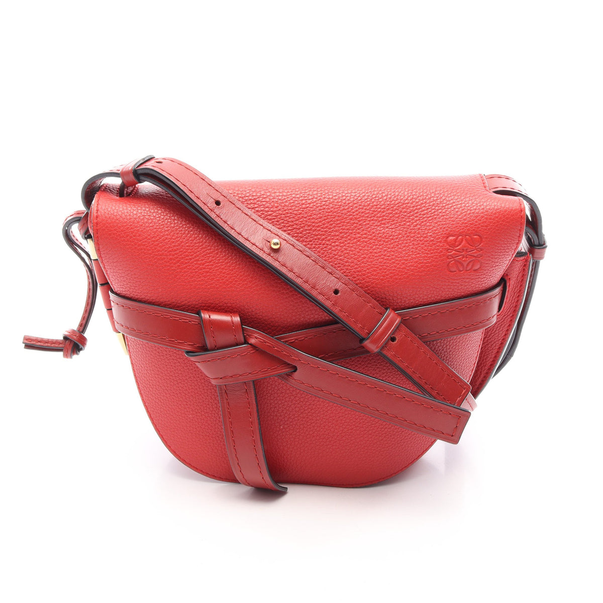 GATE BAG ゲートバッグ スモール ショルダーバッグ レザー レッド ロエベ バッグ LOEWE