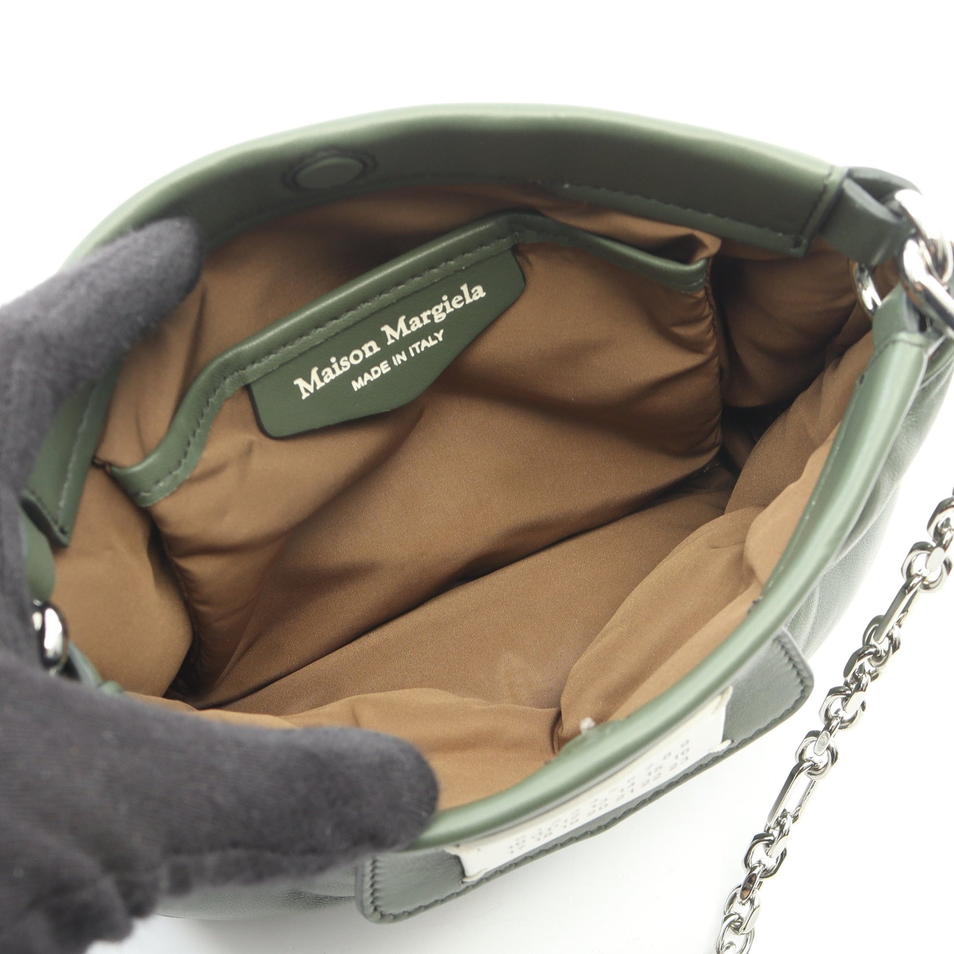 GLAM SLAM グラムスラム チェーンショルダーバッグ レザー カーキグリーン メゾンマルジェラ11 バッグ Maison Margiela 11