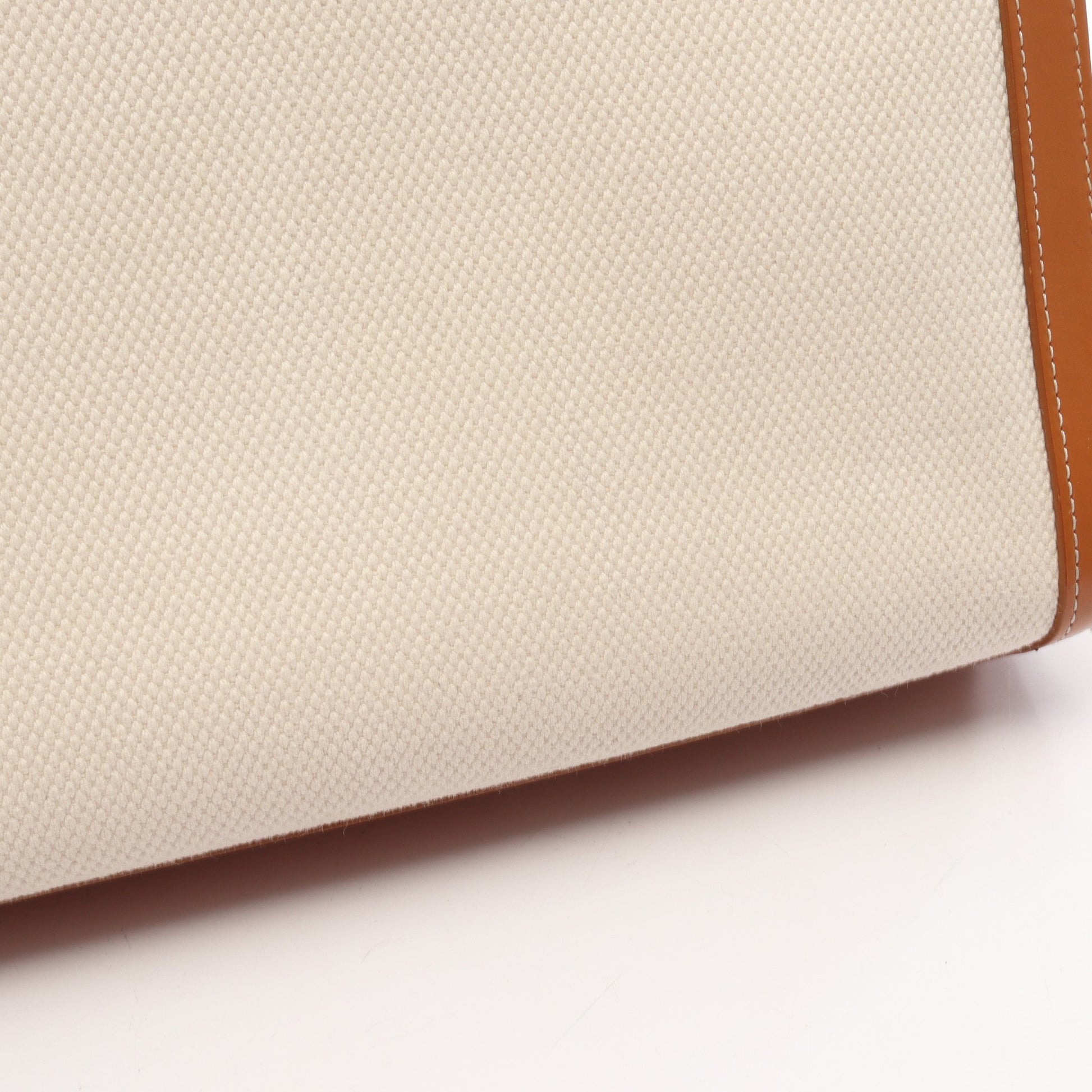 スモール バーティカル カバ 2WAY ハンドバッグ トートバッグ キャンバス レザー アイボリー ライトブラウン セリーヌ バッグ CELINE