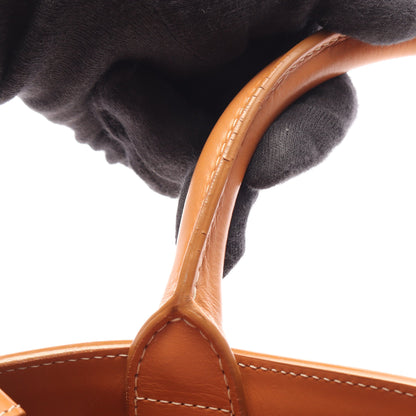 スモール バーティカル カバ 2WAY ハンドバッグ トートバッグ キャンバス レザー アイボリー ライトブラウン セリーヌ バッグ CELINE