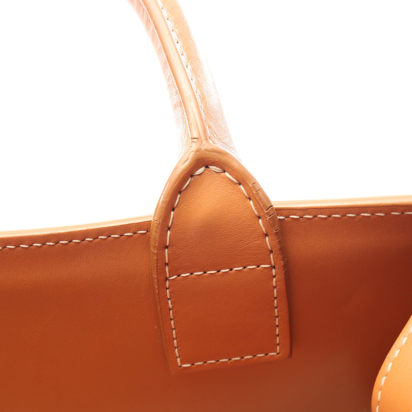 スモール バーティカル カバ 2WAY ハンドバッグ トートバッグ キャンバス レザー アイボリー ライトブラウン セリーヌ バッグ CELINE