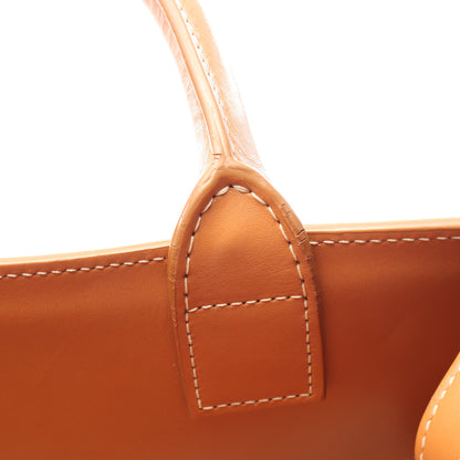 スモール バーティカル カバ 2WAY ハンドバッグ トートバッグ キャンバス レザー アイボリー ライトブラウン セリーヌ バッグ CELINE