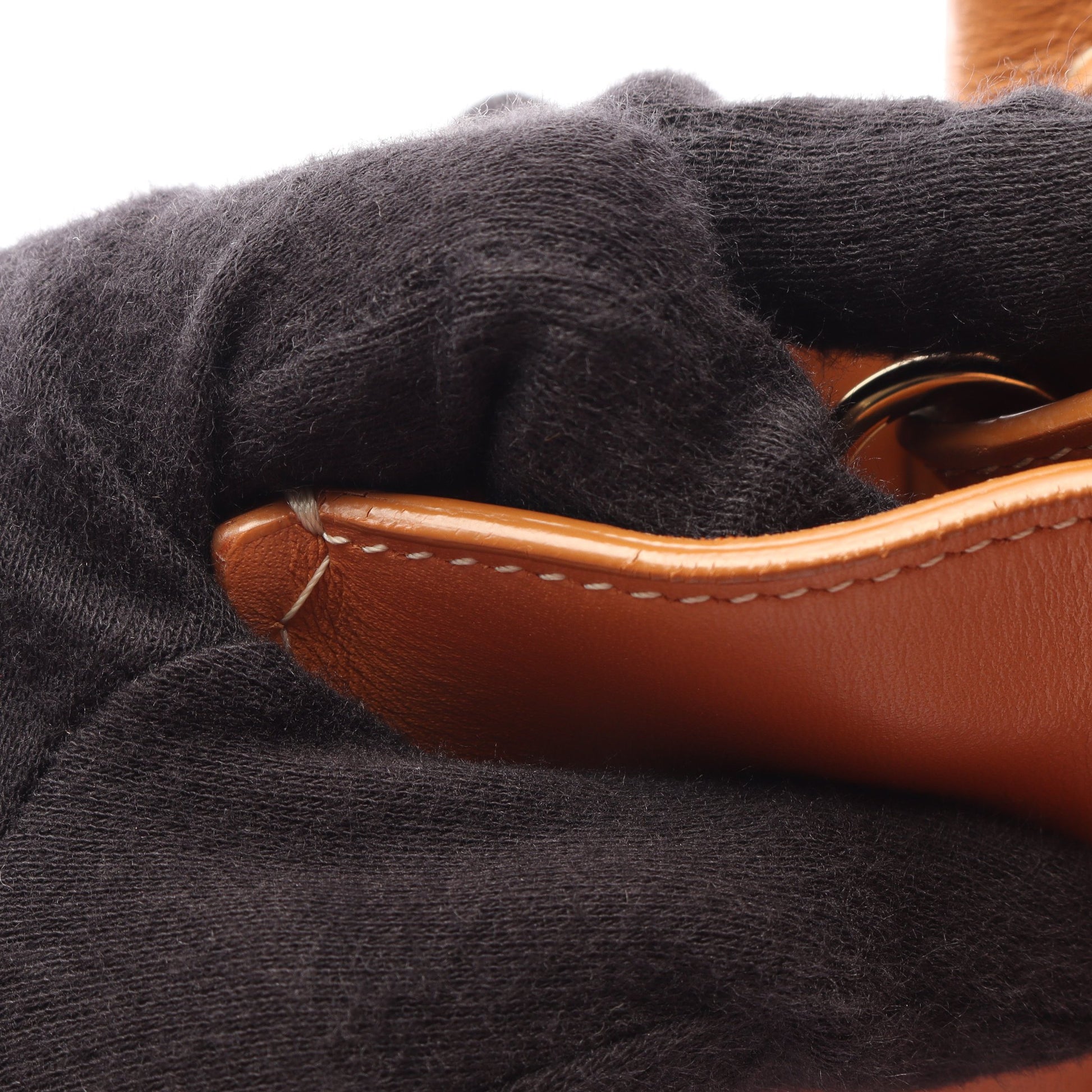 スモール バーティカル カバ 2WAY ハンドバッグ トートバッグ キャンバス レザー アイボリー ライトブラウン セリーヌ バッグ CELINE