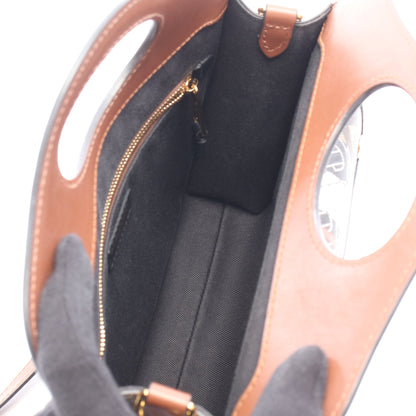 MINI POCKET BAG 2WAY ハンドバッグ PVC レザー ブラック ブラウン マルチカラー バーバリー