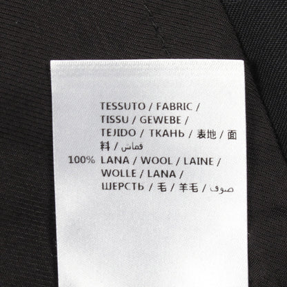 裾ジップ テーパード パンツ ウール ブラック ステラマッカートニー