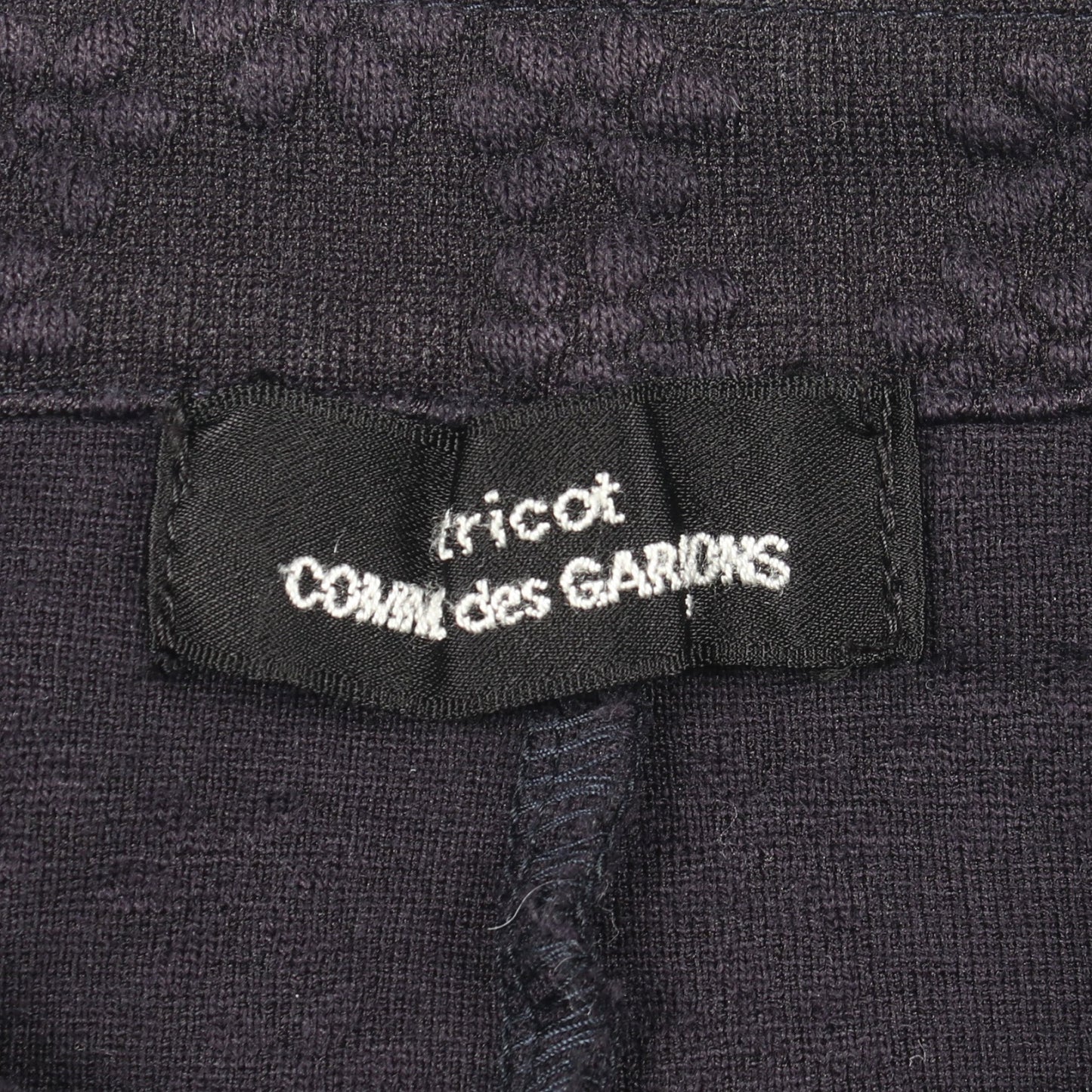 花柄 エンボス加工 ジャケット コットン ネイビー トリココムデギャルソン アウター tricot COMME des GARCONS