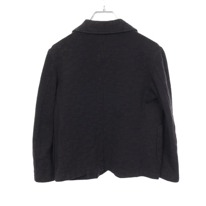 花柄 エンボス加工 ジャケット コットン ネイビー トリココムデギャルソン アウター tricot COMME des GARCONS
