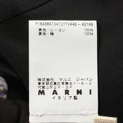 ノースリーブ 花柄 ワンピース レーヨン イエロー マルチカラー マルニ ワンピース MARNI