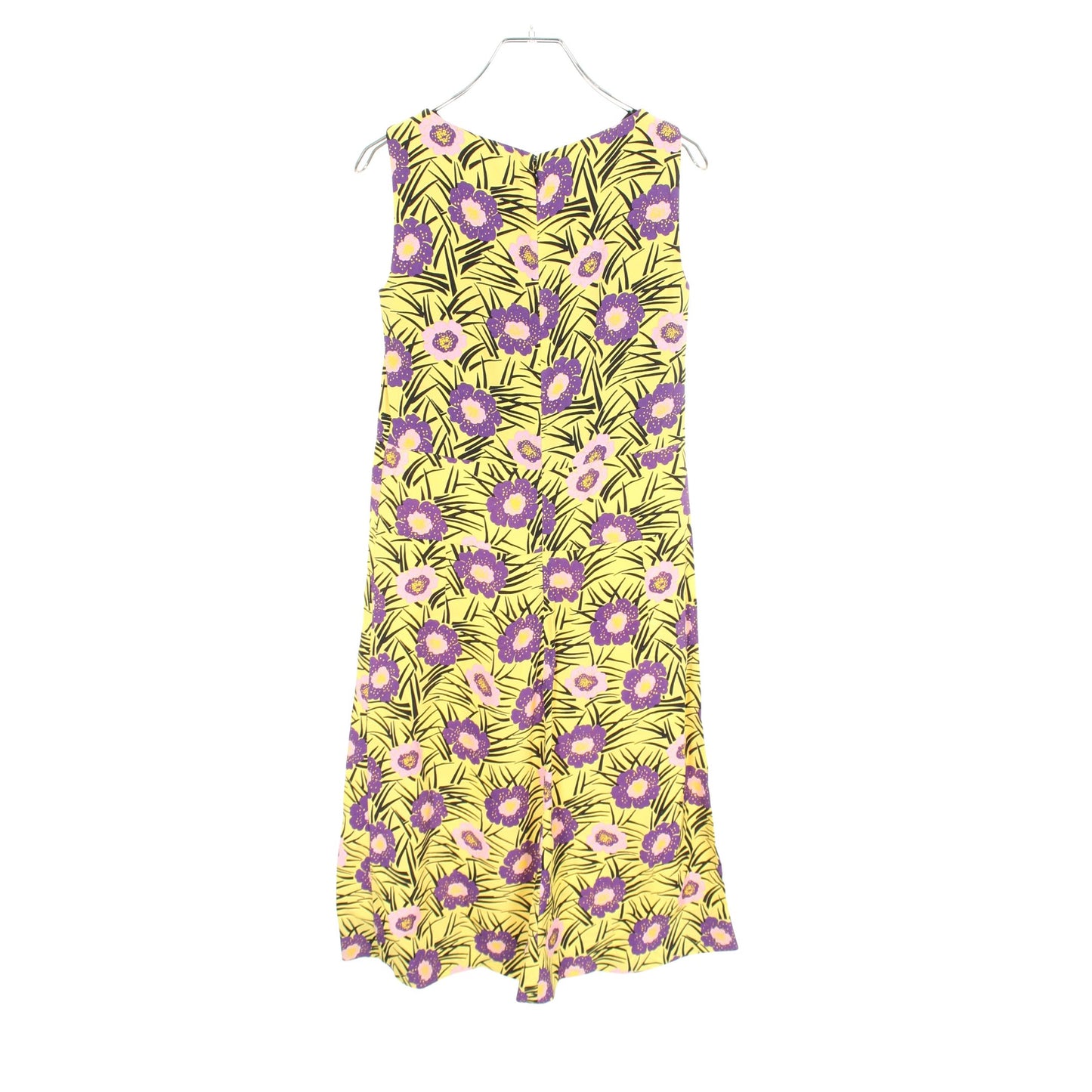 ノースリーブ 花柄 ワンピース レーヨン イエロー マルチカラー マルニ ワンピース MARNI