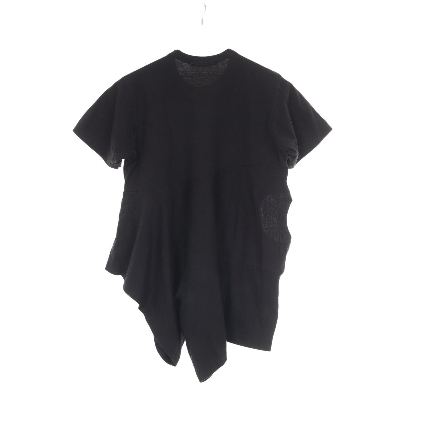 変形デザイン 半袖Tシャツ コットン ブラック コムデギャルソン