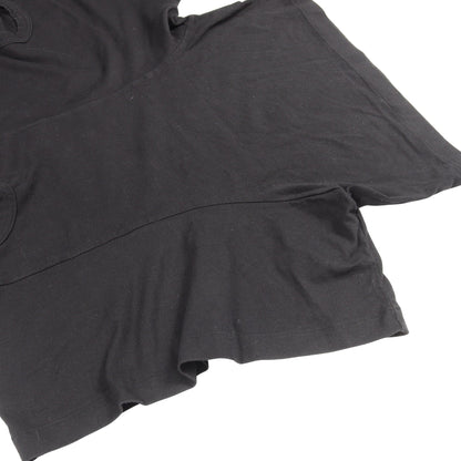 変形デザイン 半袖Tシャツ コットン ブラック コムデギャルソン