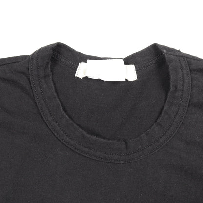 変形デザイン 半袖Tシャツ コットン ブラック コムデギャルソン