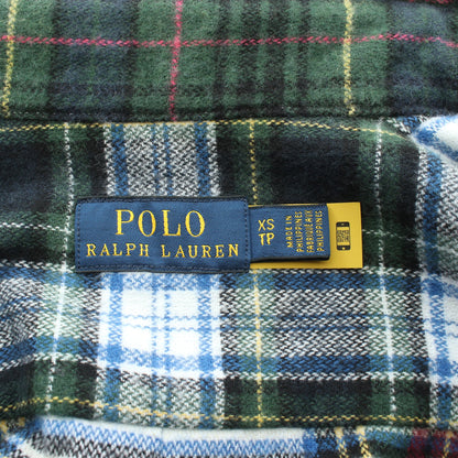 チェック柄 フリンジ シャツ コットン ダークグリーン マルチカラー ポロラルフローレン トップス Polo Ralph Lauren