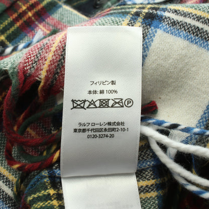 チェック柄 フリンジ シャツ コットン ダークグリーン マルチカラー ポロラルフローレン トップス Polo Ralph Lauren