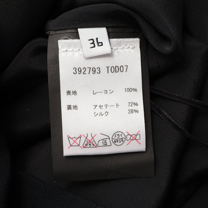 ノースリーブ ワンピース レーヨン ブラック バレンシアガ