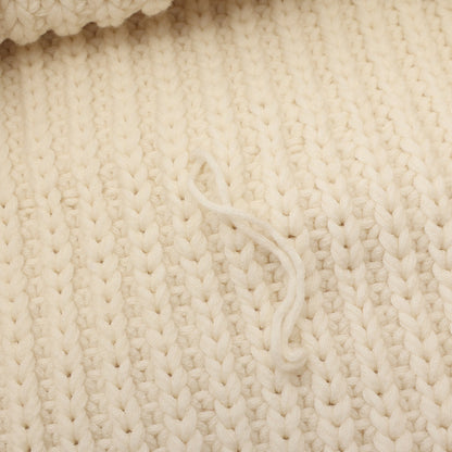 TRICOT COLLO A BARCHET ナイロン切替 セーター コットン ナイロン ホワイト ブラック モンクレール