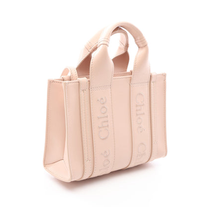 WOODY ウッディ ミニ 2WAY ショルダーバッグ レザー ピンク クロエ