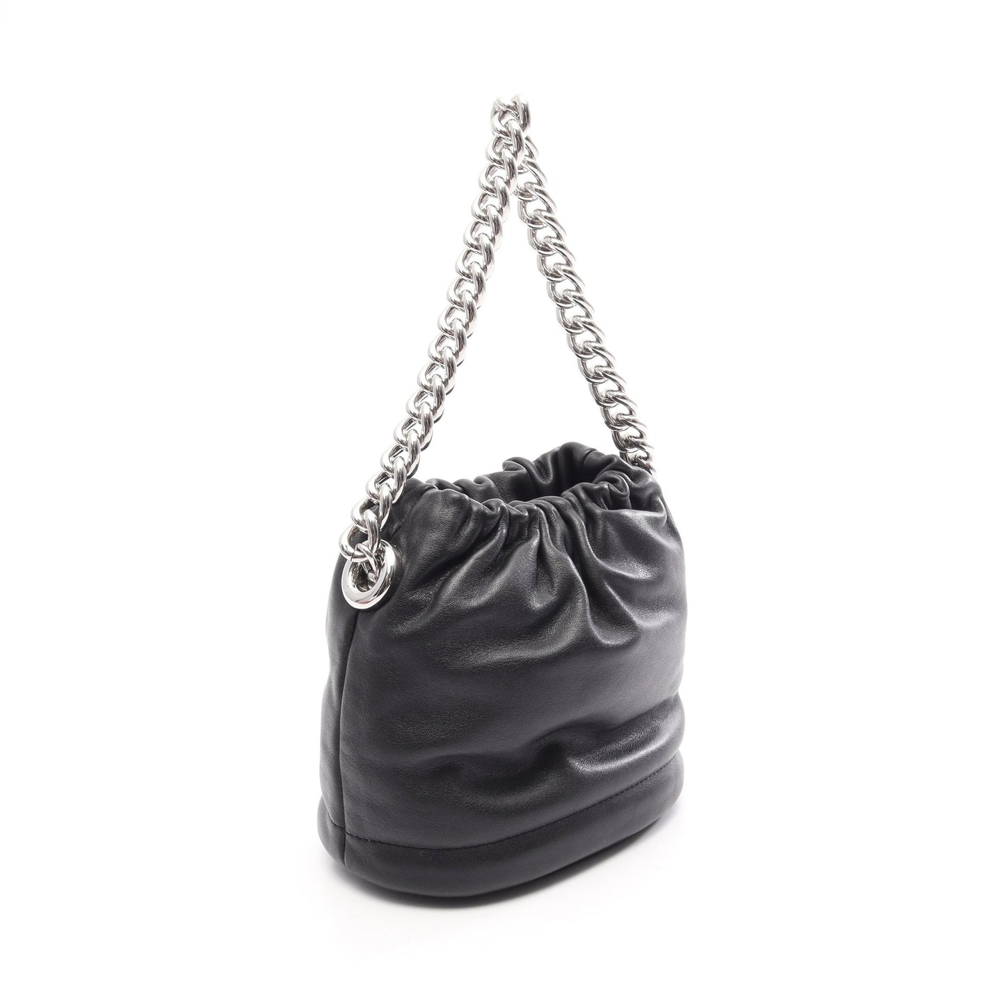 Soft Small Bucket Bag 2WAY チェーンハンドバッグ レザー ブラック マークジェイコブス バッグ MARC JACOBS