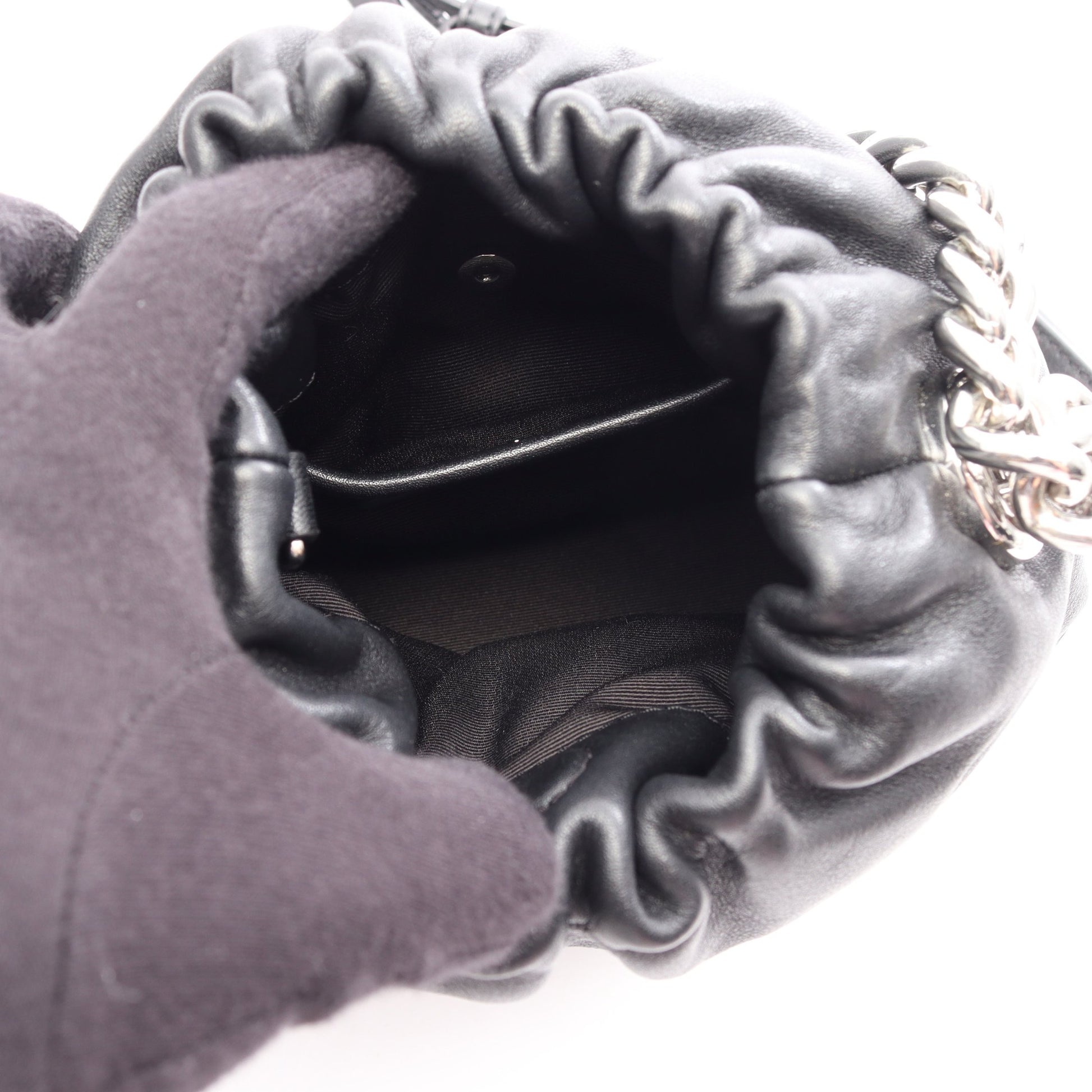 Soft Small Bucket Bag 2WAY チェーンハンドバッグ レザー ブラック マークジェイコブス バッグ MARC JACOBS