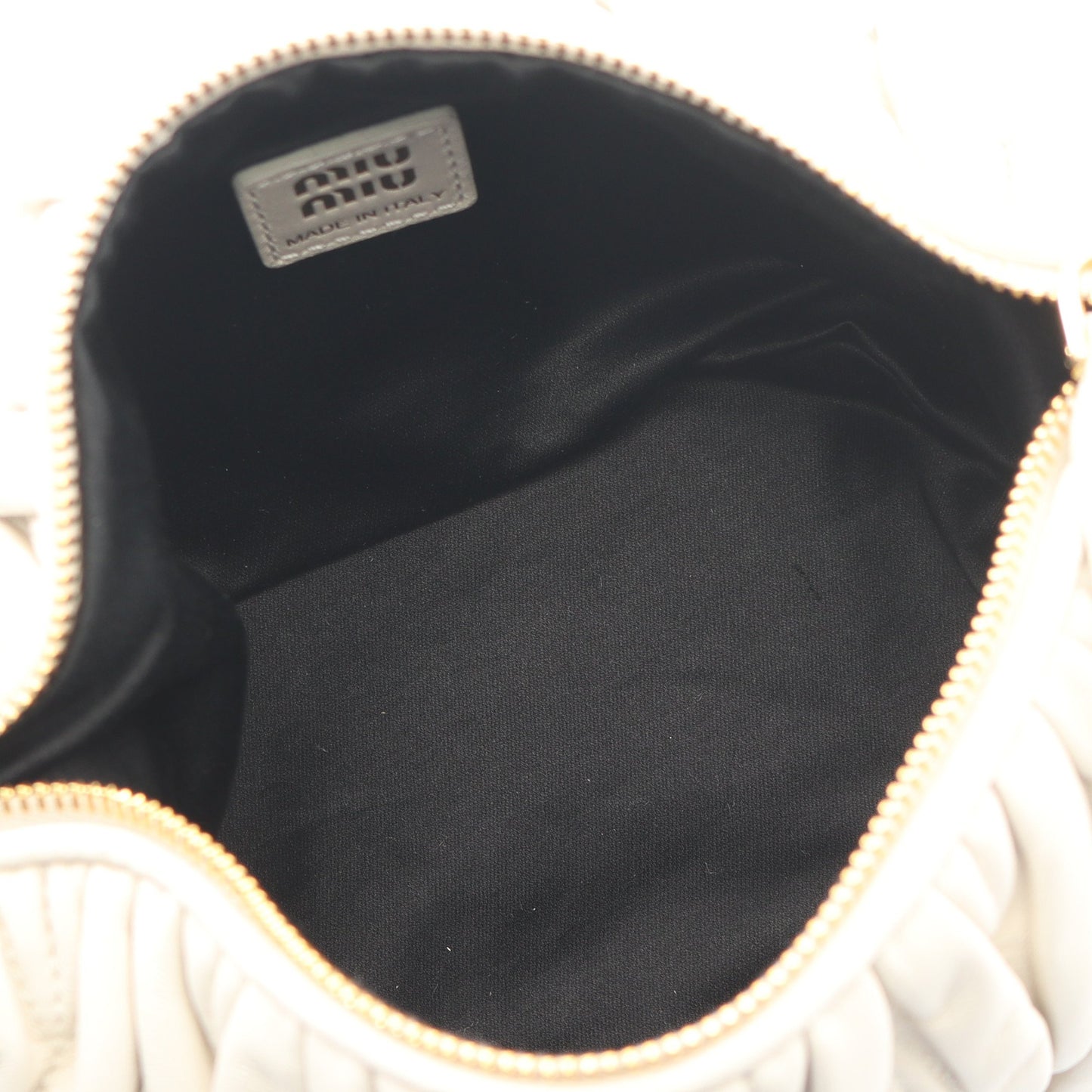 MATELASSE'MIU マテラッセ 2WAY ハンドバッグ レザー ホワイト ミュウミュウ バッグ miu miu