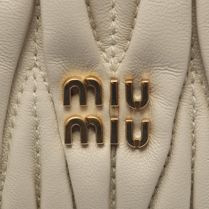MATELASSE'MIU マテラッセ 2WAY ハンドバッグ レザー ホワイト ミュウミュウ バッグ miu miu