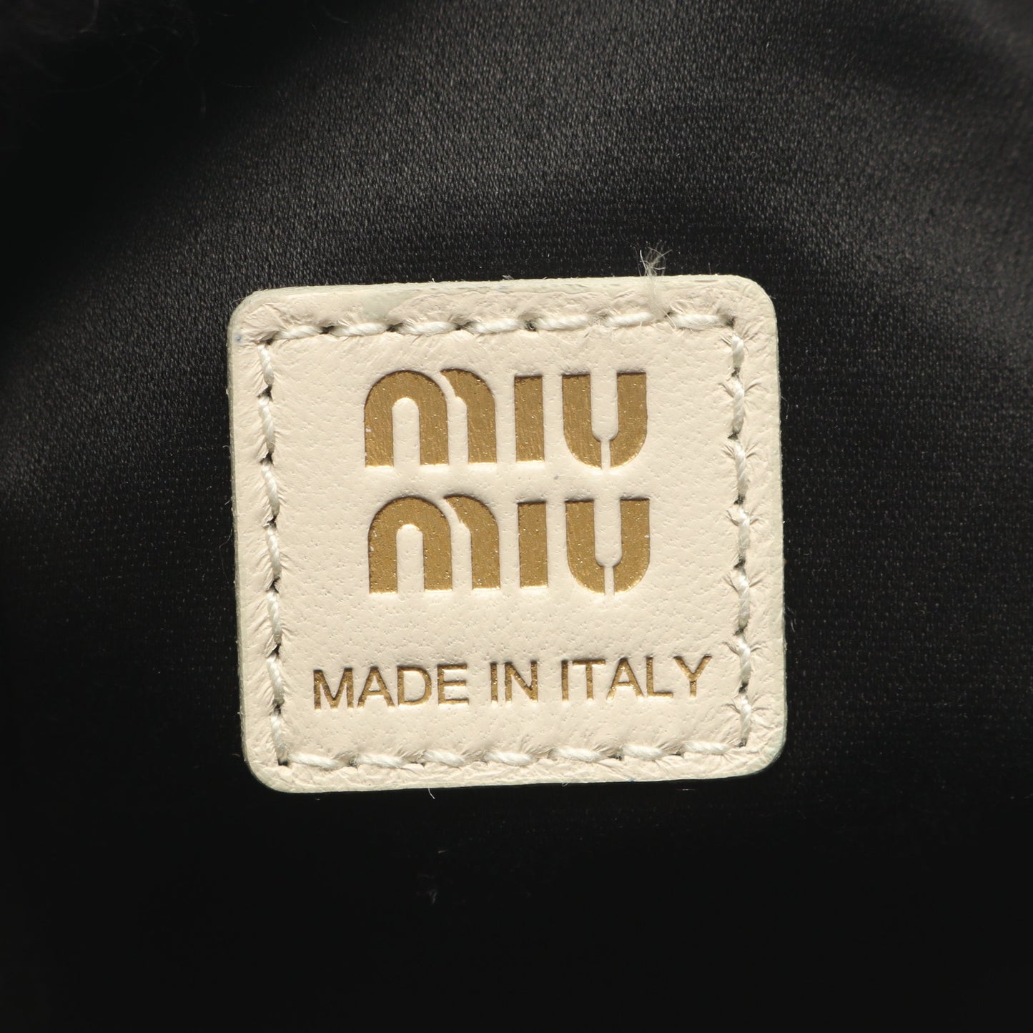 MATELASSE'MIU マテラッセ 2WAY ハンドバッグ レザー ホワイト ミュウミュウ バッグ miu miu