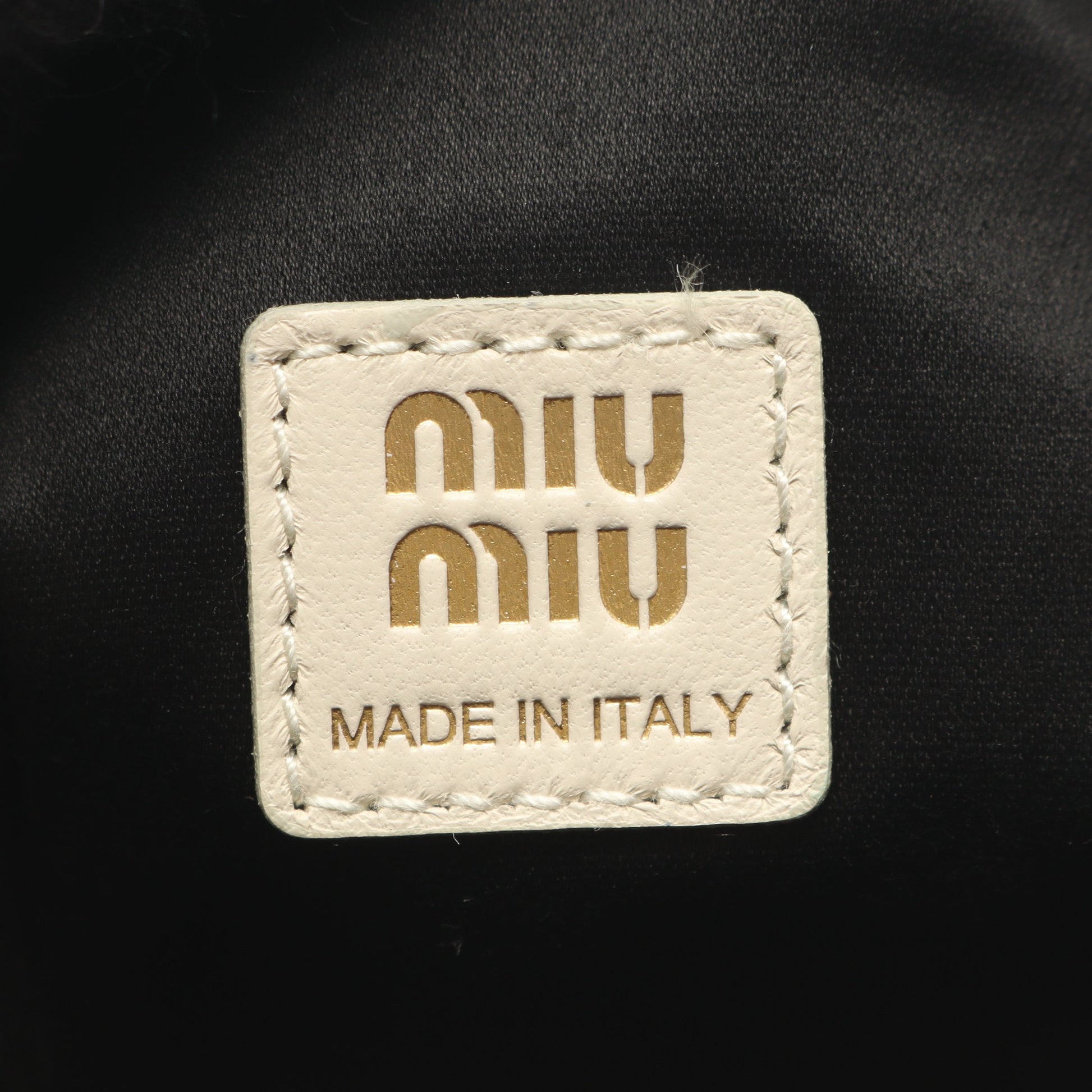 MATELASSE'MIU マテラッセ 2WAY ハンドバッグ レザー ホワイト ミュウミュウ バッグ miu miu