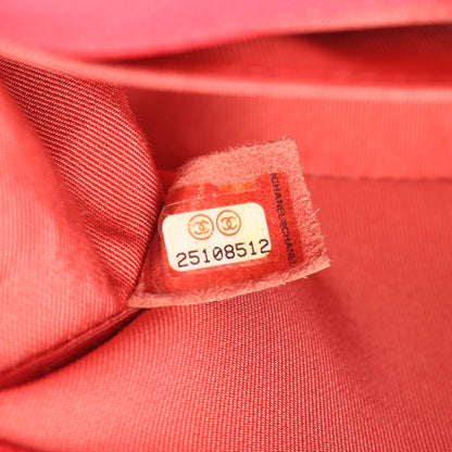 ボーイシャネル スモール チェーンショルダーバッグ キャビアスキン レッド シルバー金具 シャネル