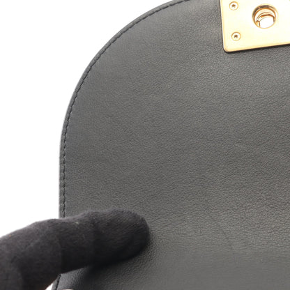 ボーイシャネル スモール チェーンショルダーバッグ ラムスキン ブラック ゴールド金具 シャネル