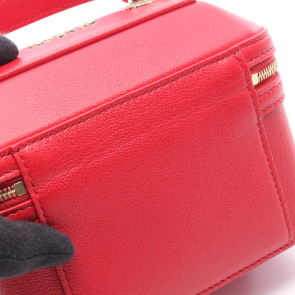 Serpenti Forever セルペンティ フォーエバー 2WAY バニティバッグ レザー レッド ブルガリ