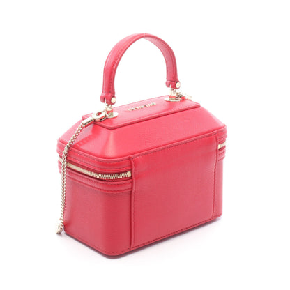 Serpenti Forever セルペンティ フォーエバー 2WAY バニティバッグ レザー レッド ブルガリ