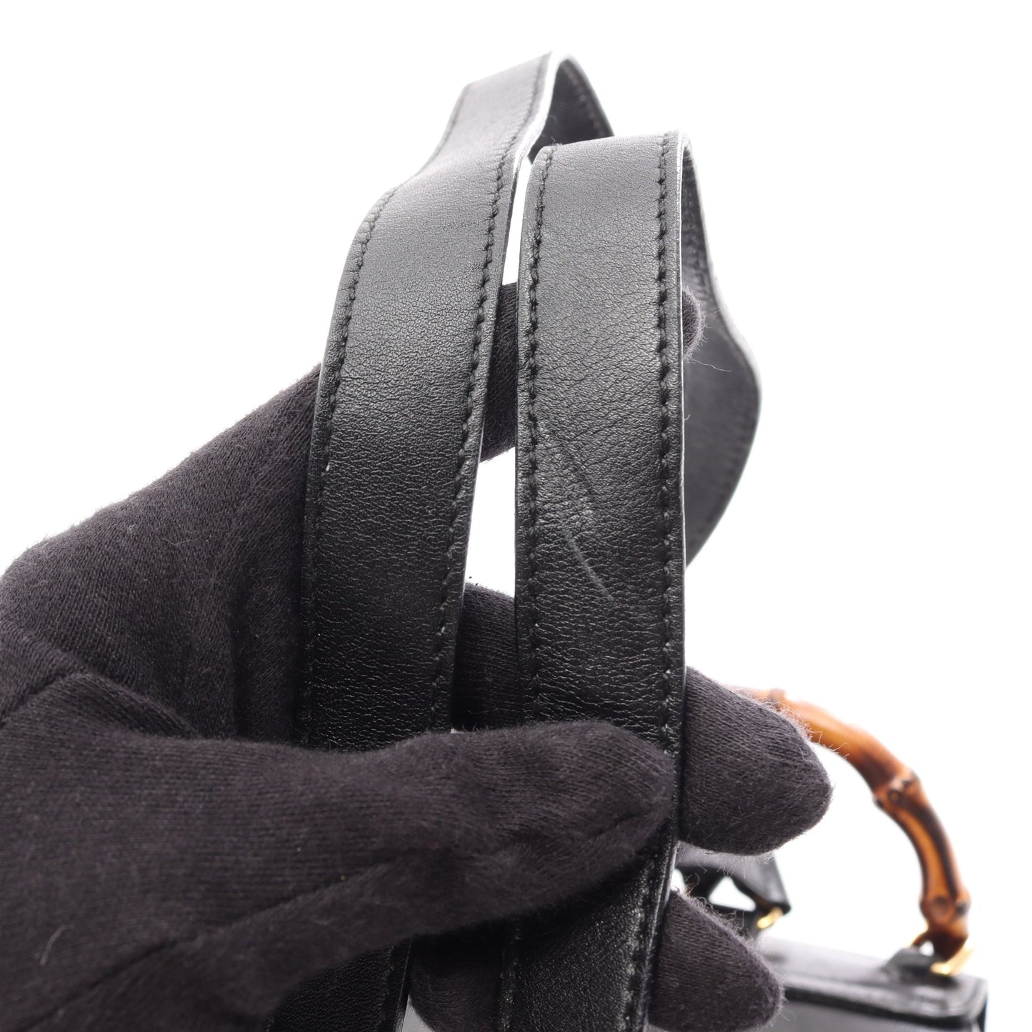 バンブー バックパック リュックサック レザー ブラック グッチ