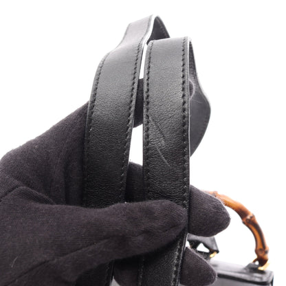 バンブー バックパック リュックサック レザー ブラック グッチ