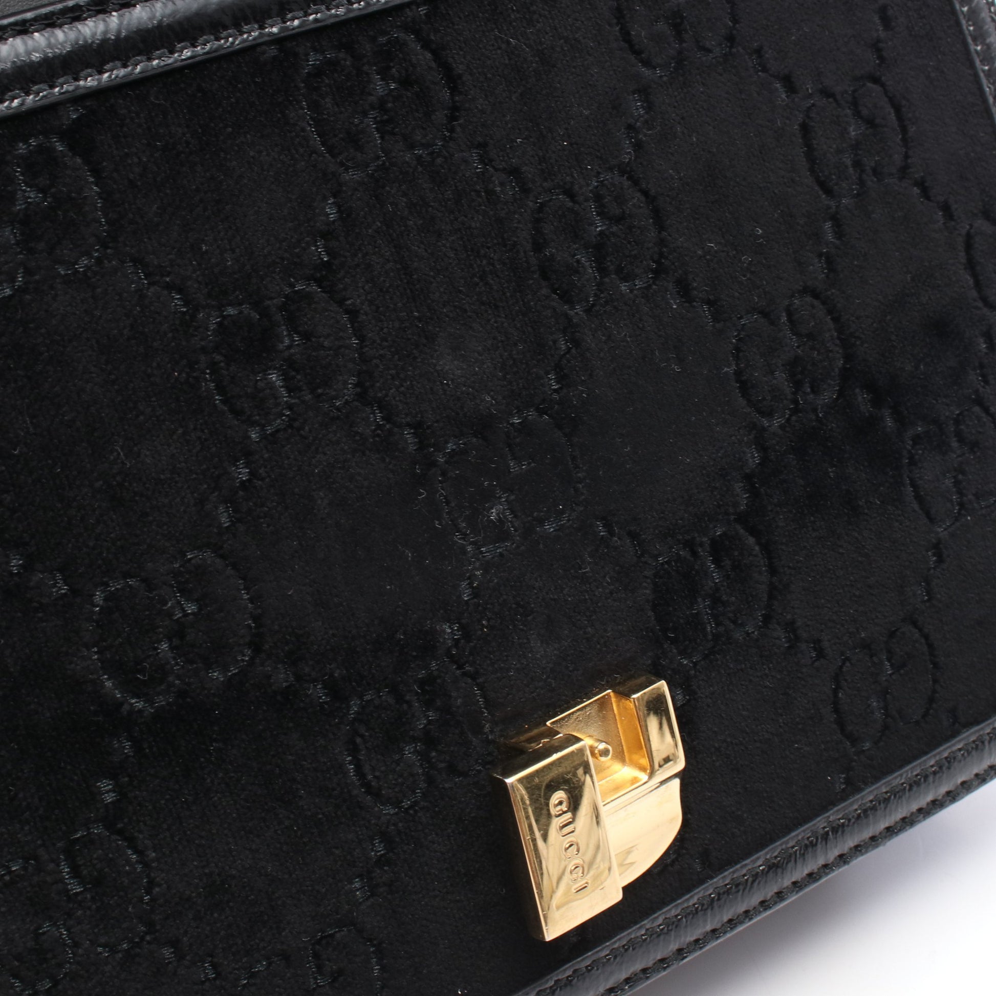 シルヴィ シェリーライン GG柄 2WAY ショルダーバッグ ベロア エナメルレザー ブラック マルチカラー グッチ バッグ GUCCI