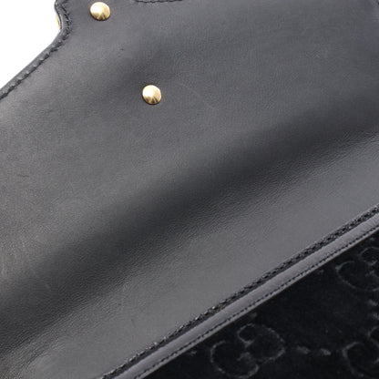 シルヴィ シェリーライン GG柄 2WAY ショルダーバッグ ベロア エナメルレザー ブラック マルチカラー グッチ バッグ GUCCI