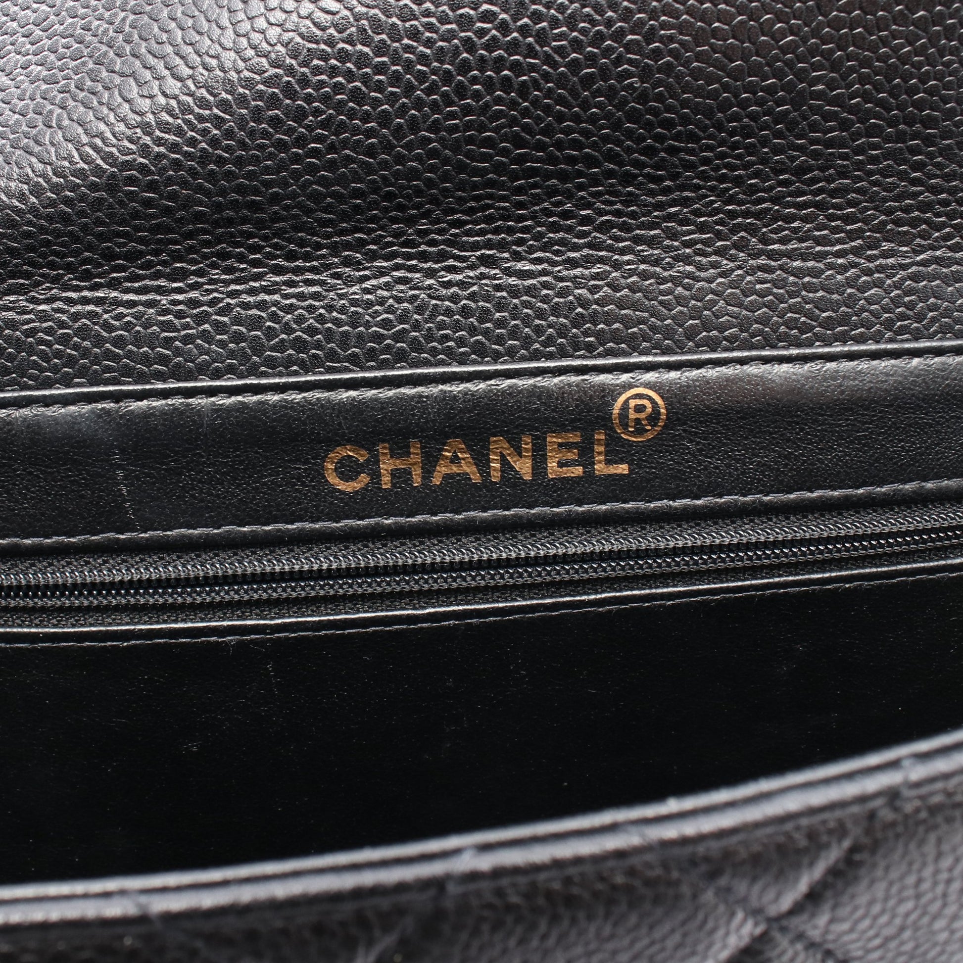 マトラッセ ダブルフェイス ショルダーバッグ キャビアスキン ブラック ゴールド金具 シャネル バッグ CHANEL