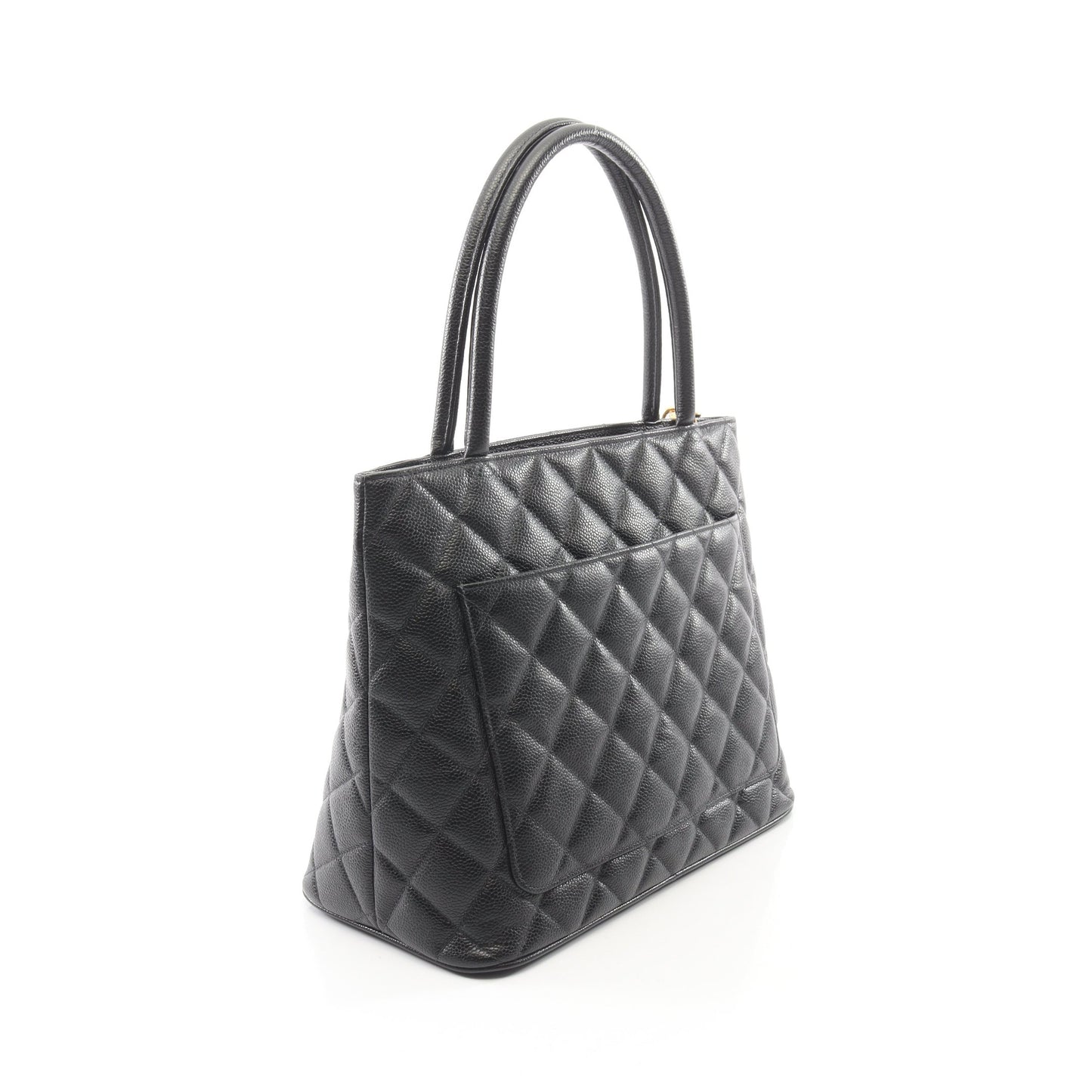 復刻トート ハンドバッグ トートバッグ キャビアスキン ブラック ゴールド金具 シャネル バッグ CHANEL
