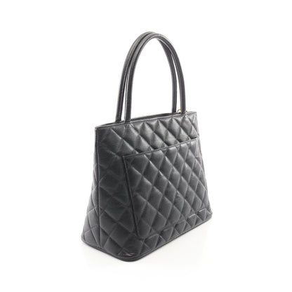 復刻トート ハンドバッグ トートバッグ キャビアスキン ブラック ゴールド金具 シャネル バッグ CHANEL