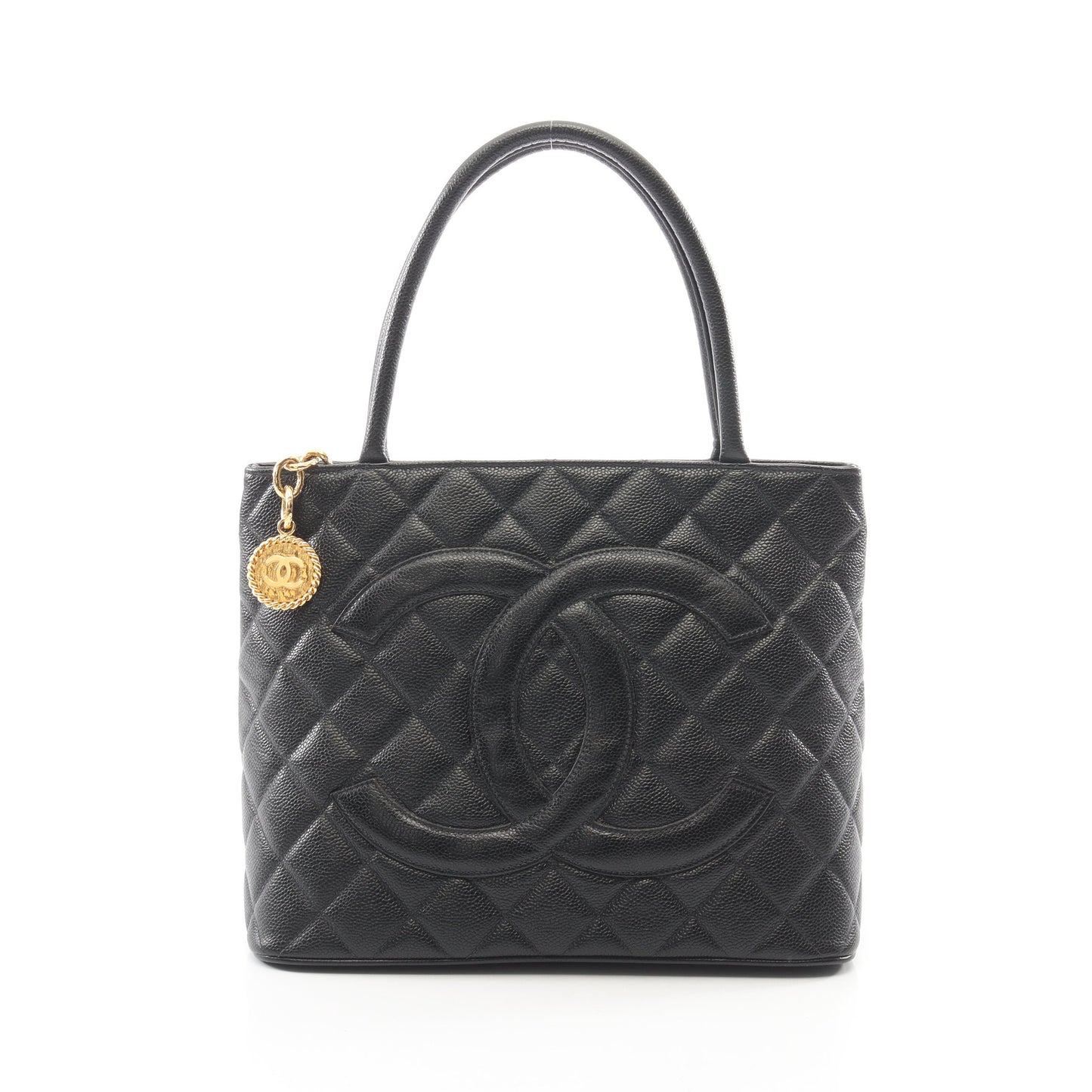 復刻トート ハンドバッグ トートバッグ キャビアスキン ブラック ゴールド金具 シャネル バッグ CHANEL