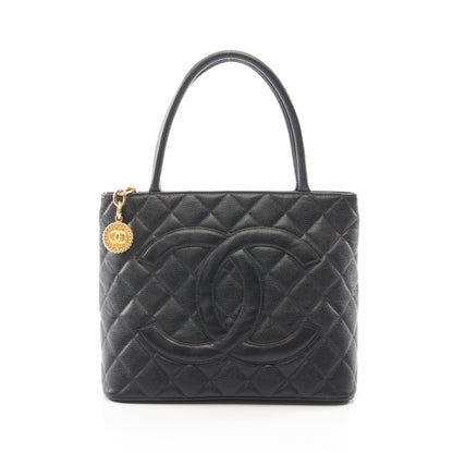 復刻トート ハンドバッグ トートバッグ キャビアスキン ブラック ゴールド金具 シャネル バッグ CHANEL