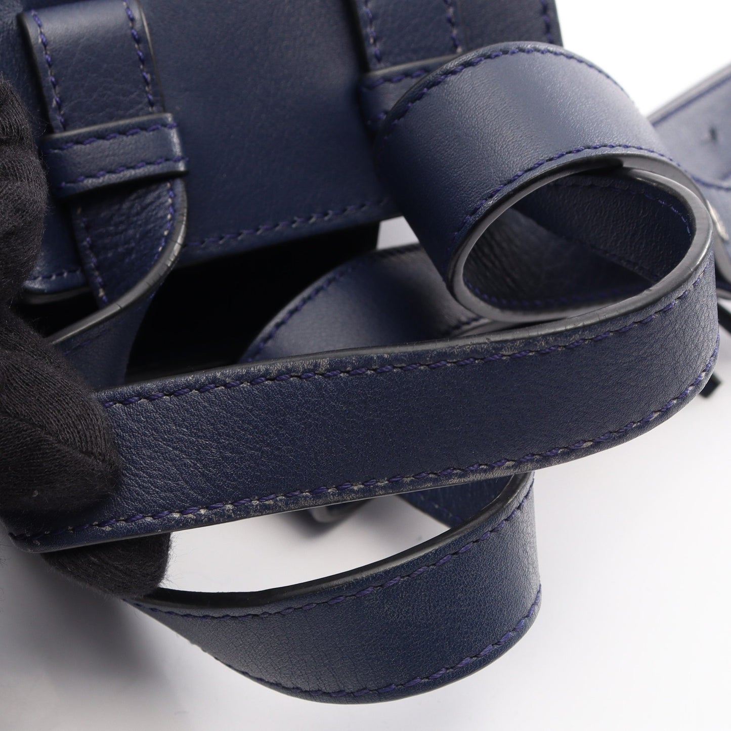 HAMMOCK SMALL ハンモック スモール 2WAY ハンドバッグ レザー ダークブルー ロエベ