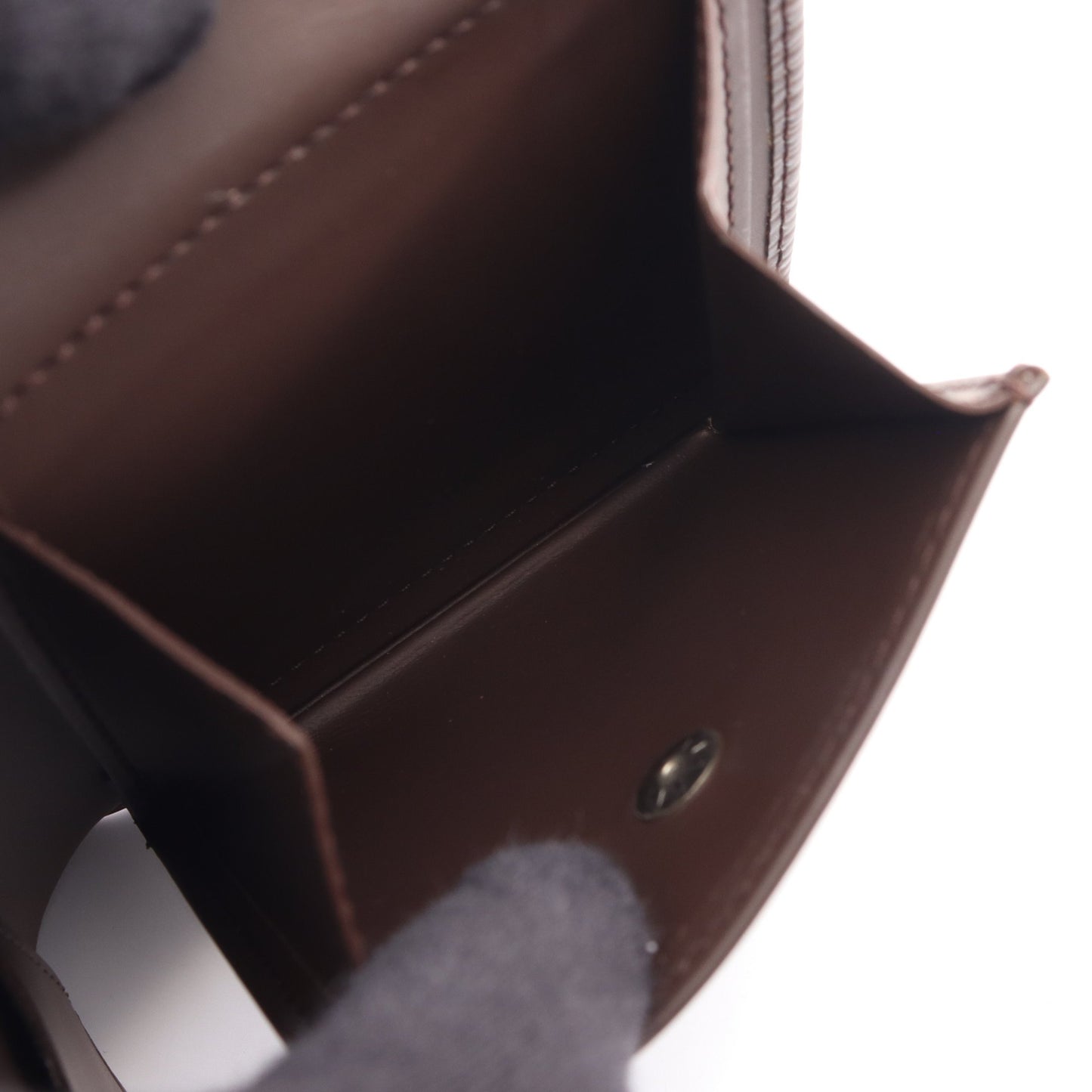 ポルトビエ カルトクレディ モネ エピ モカ 二つ折り財布 レザー ブラウン ルイヴィトン