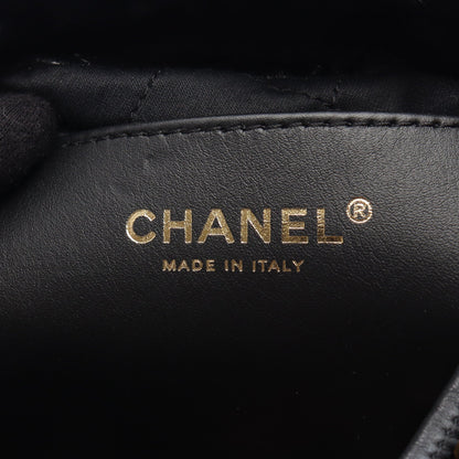 CHANEL 22 ミニ 2WAY チェーンショルダーバッグ レザー ブラック ゴールド金具 シャネル