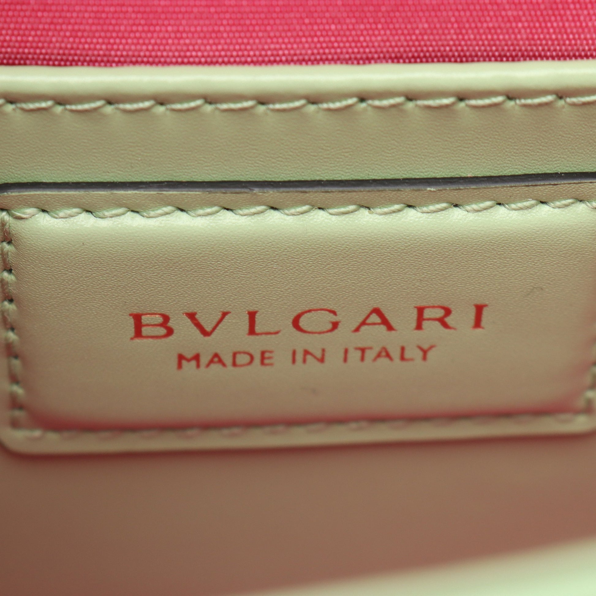 セルペンティ フォーエバー スモール チェーンショルダーバッグ レザー ライトグリーン ブルガリ バッグ BVLGARI