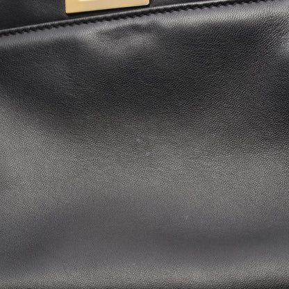ミニピーカブー 2WAY ハンドバッグ レザー ブラック フェンディ