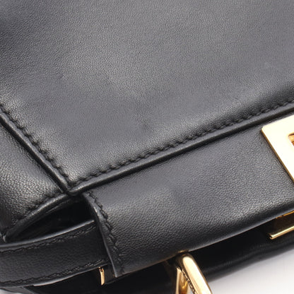 ミニピーカブー 2WAY ハンドバッグ レザー ブラック フェンディ