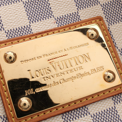 ハムステッドMM ダミエアズール ショルダーバッグ トートバッグ PVC レザー ホワイト ルイヴィトン